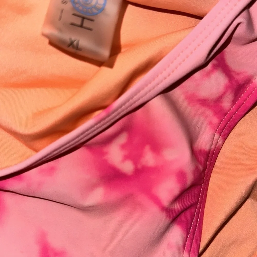 H2HO women’s Pink and Orange bikini Swim Set size XLarge
